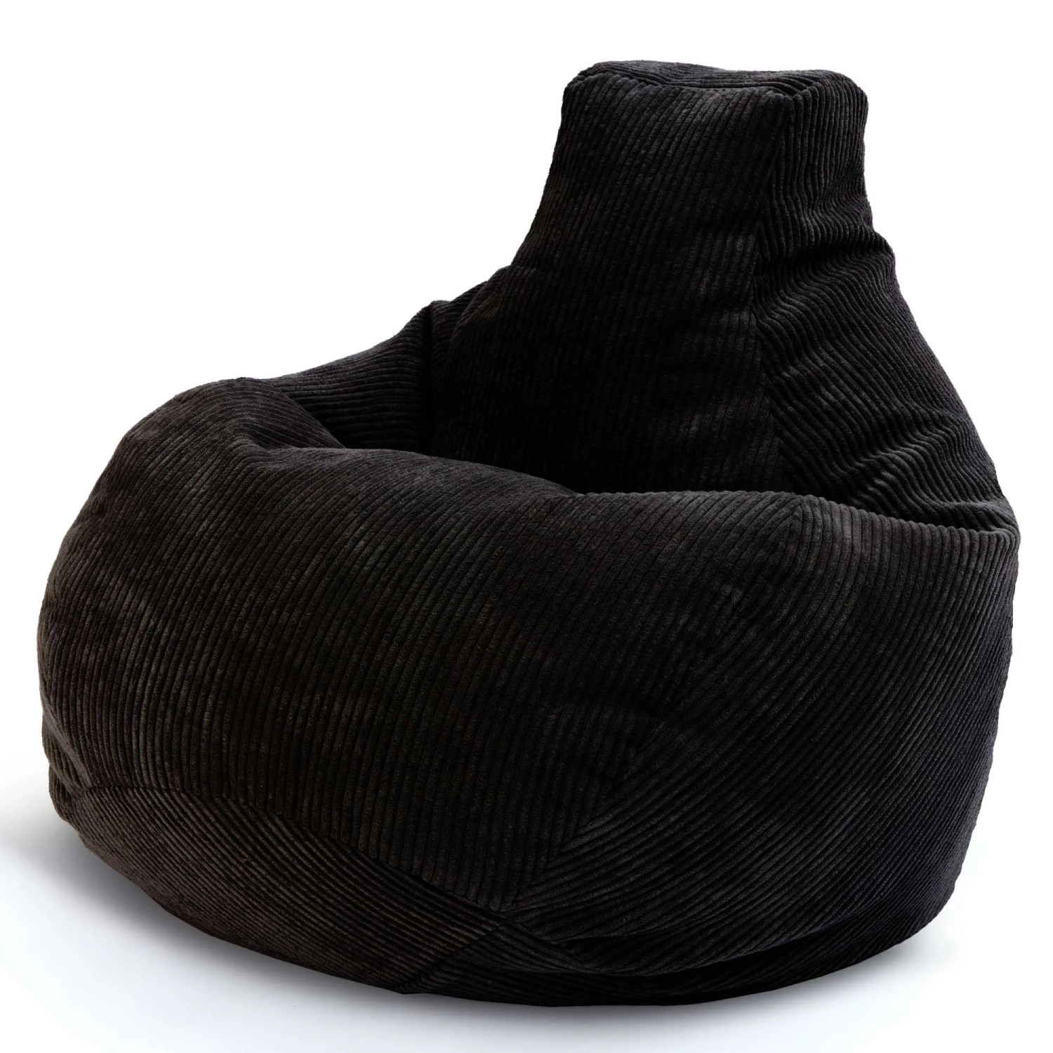 Green Bean Sitzsack Cozy 80 x 90 x 90 cm Cord mit EPS-Perlen-Füllung Schwarz