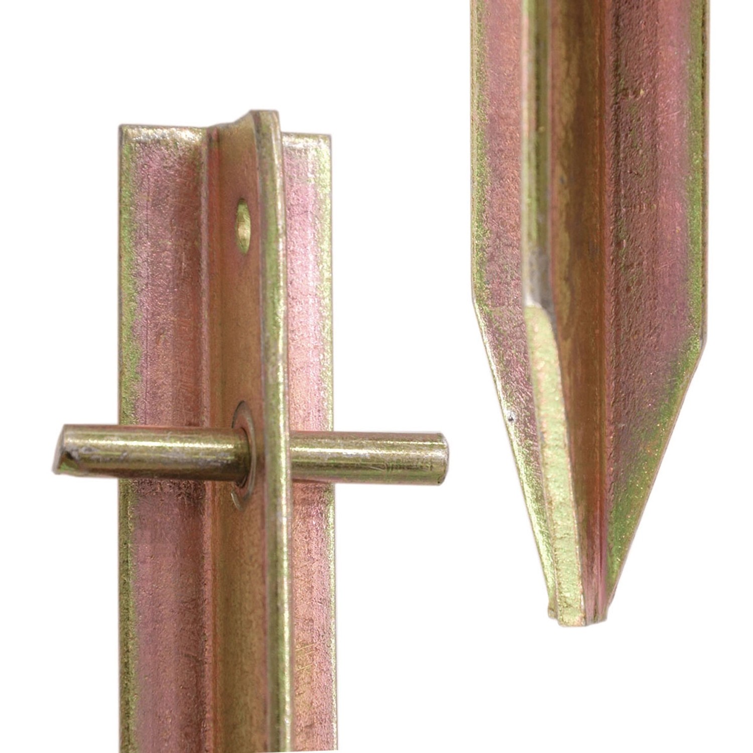 AMANKA XL Stahl Erdnägel, 4er Set, 300x25mm, rot, mit T-Profil für Camping & Outdoor.