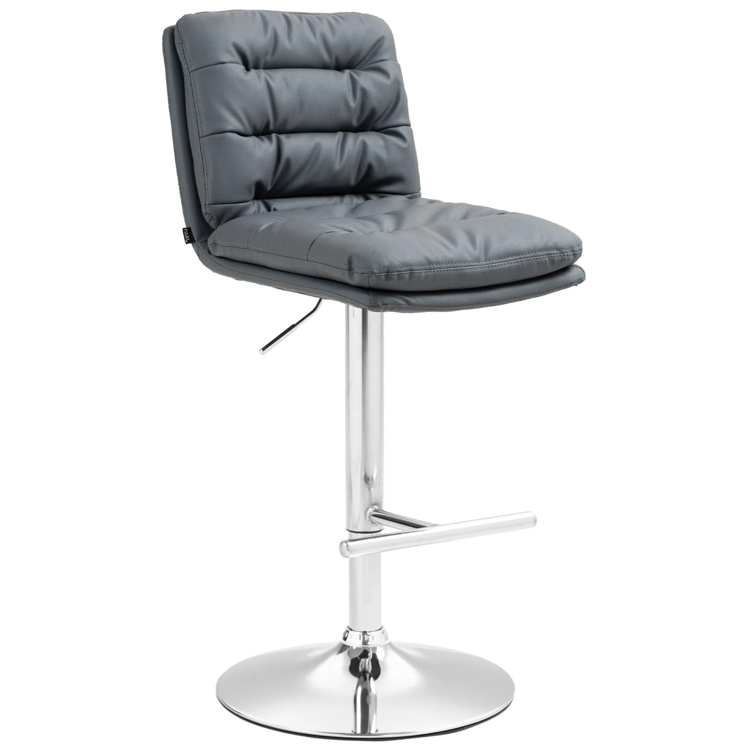 CLP Barhocker Damar Kunstleder Grau/Chrom