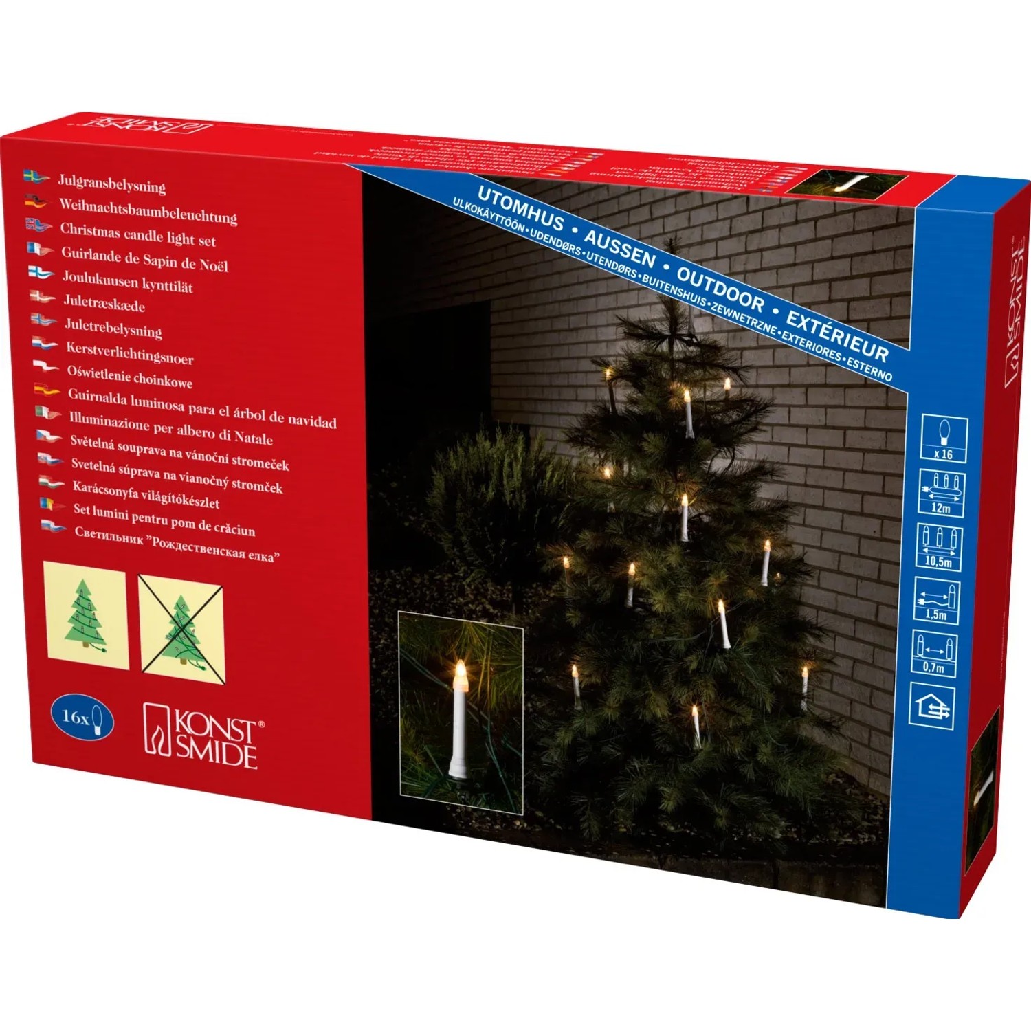 Konstsmide Weihnachtsbaumbeleuchtung Topbirnen One String 16 Birnen klar kaufen bei OBI