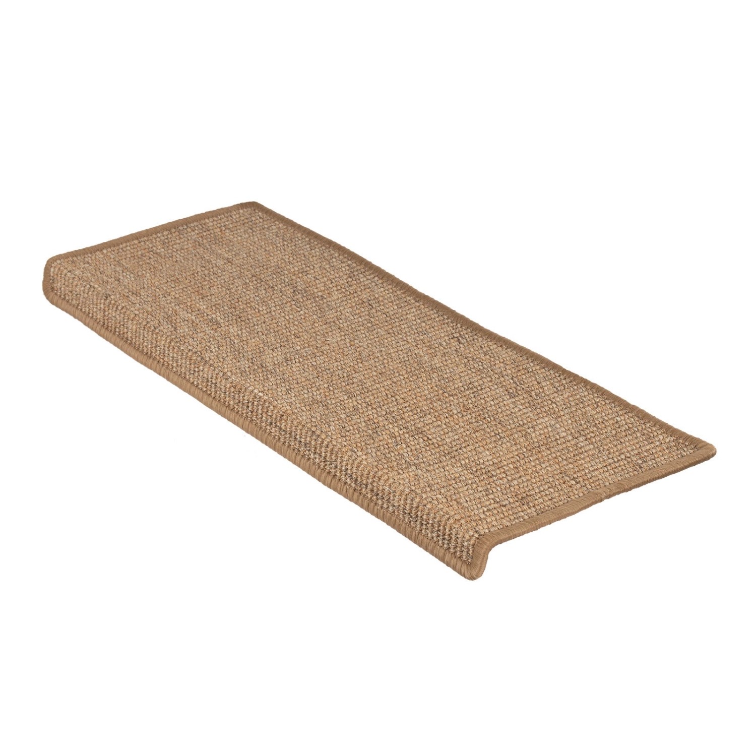 Rechteckige, selbstklebende Karat Stufenmatte aus Sisal in Naturtönen, 23,5x65 cm.