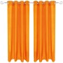 Arsvita Gardinen 2er-Pack Alessia, blickdicht, orange, 140x145 cm mit Ösen.