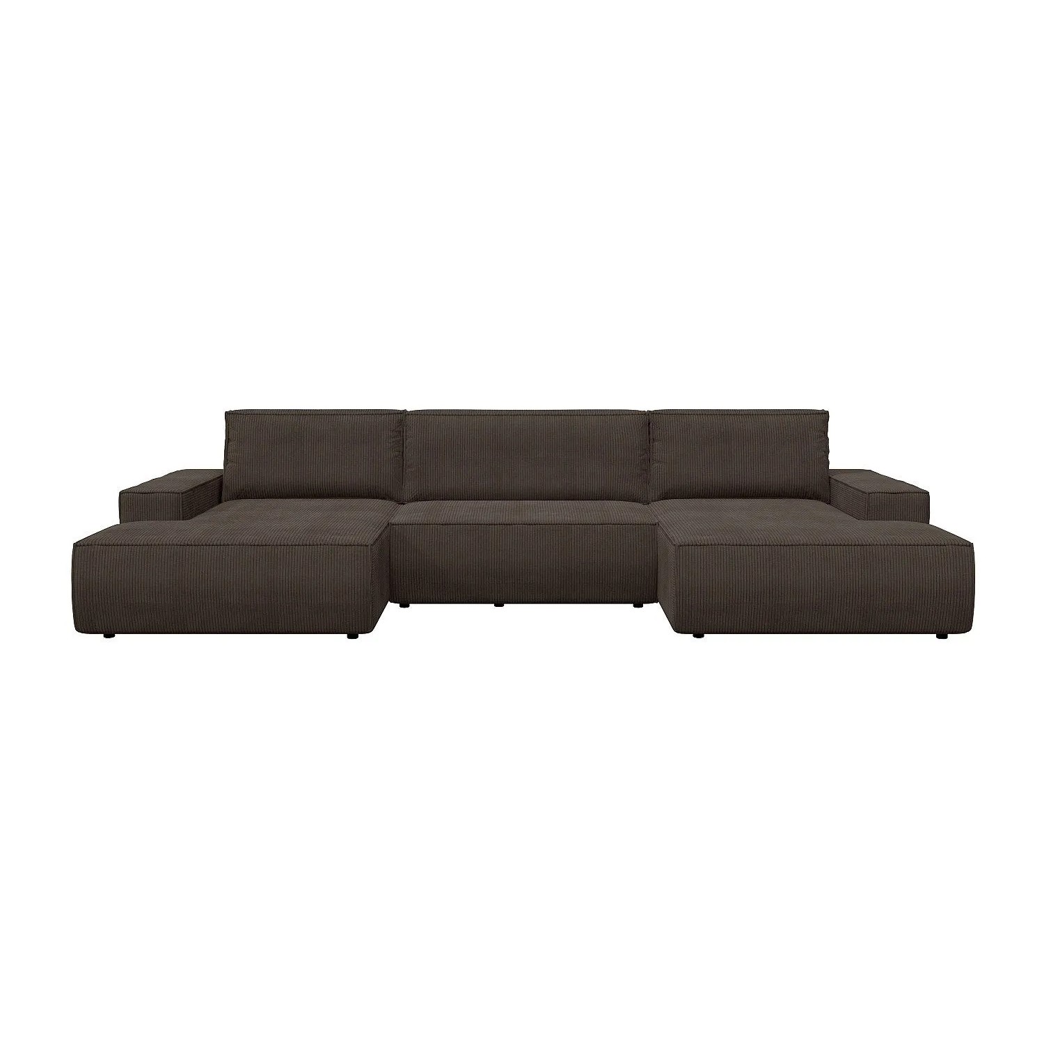 Vente-unique Schlafsofa Amelia Braun 358 cm