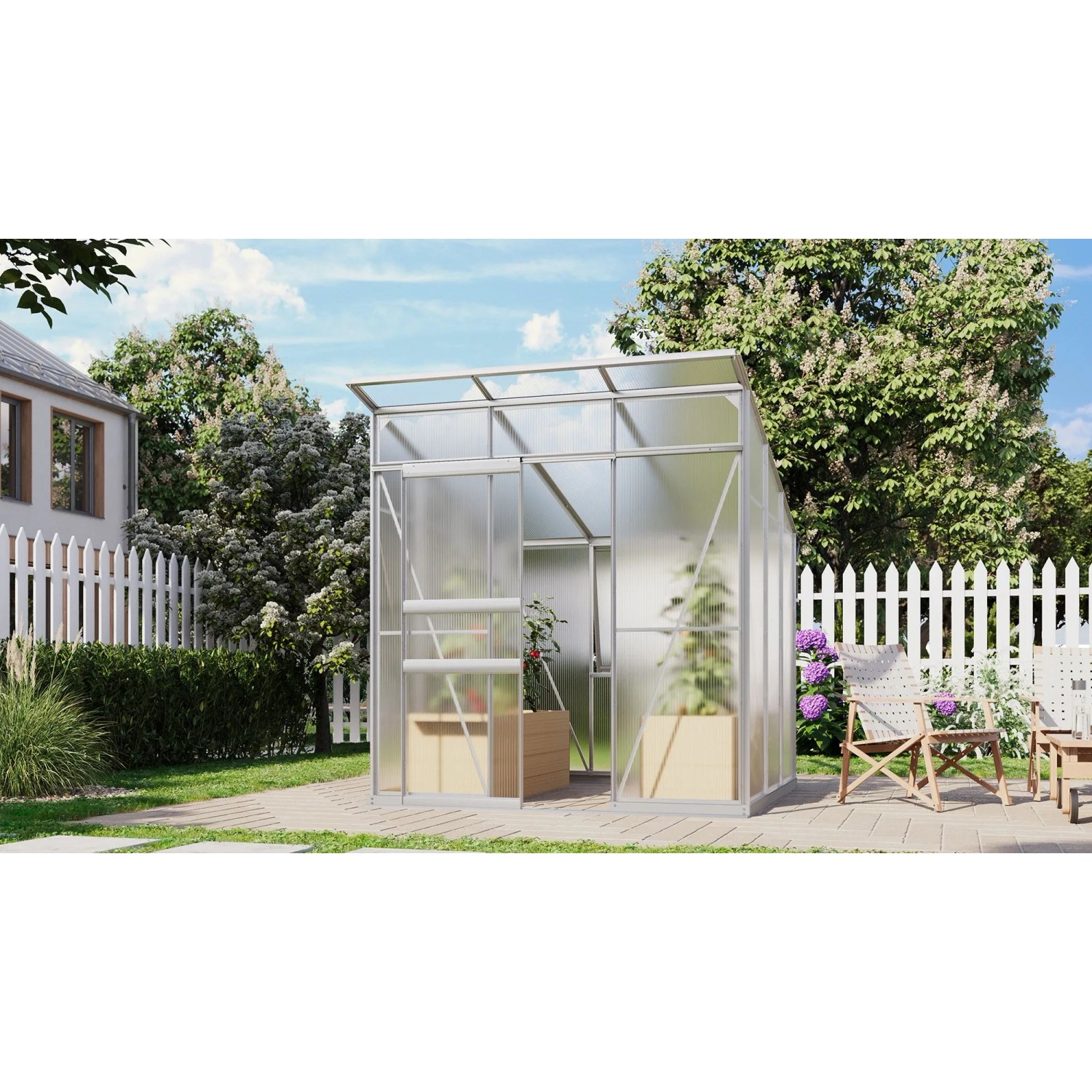 Vitavia Gewächshaus Palma 4450 HKP Metall 4,4 m² inkl. Fundamentrahmen