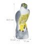 Realistischer Vogelschreck Falke aus PE, grau-gelb, 40,5 cm hoch. Ideal als Taubenabwehr und Gartendeko.