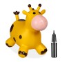 Relaxdays Hüpftier Giraffe PVC Gelb Braun Aufblasbar 46 x 27 x 55 cm 1,4 kg