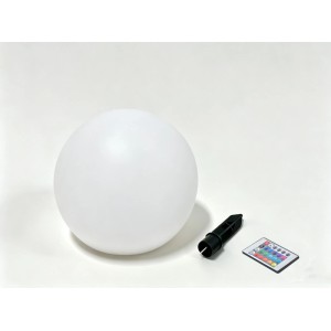 Globo Leuchtgegenstand Solarleuchte Weiß Ø 30 cm RGB