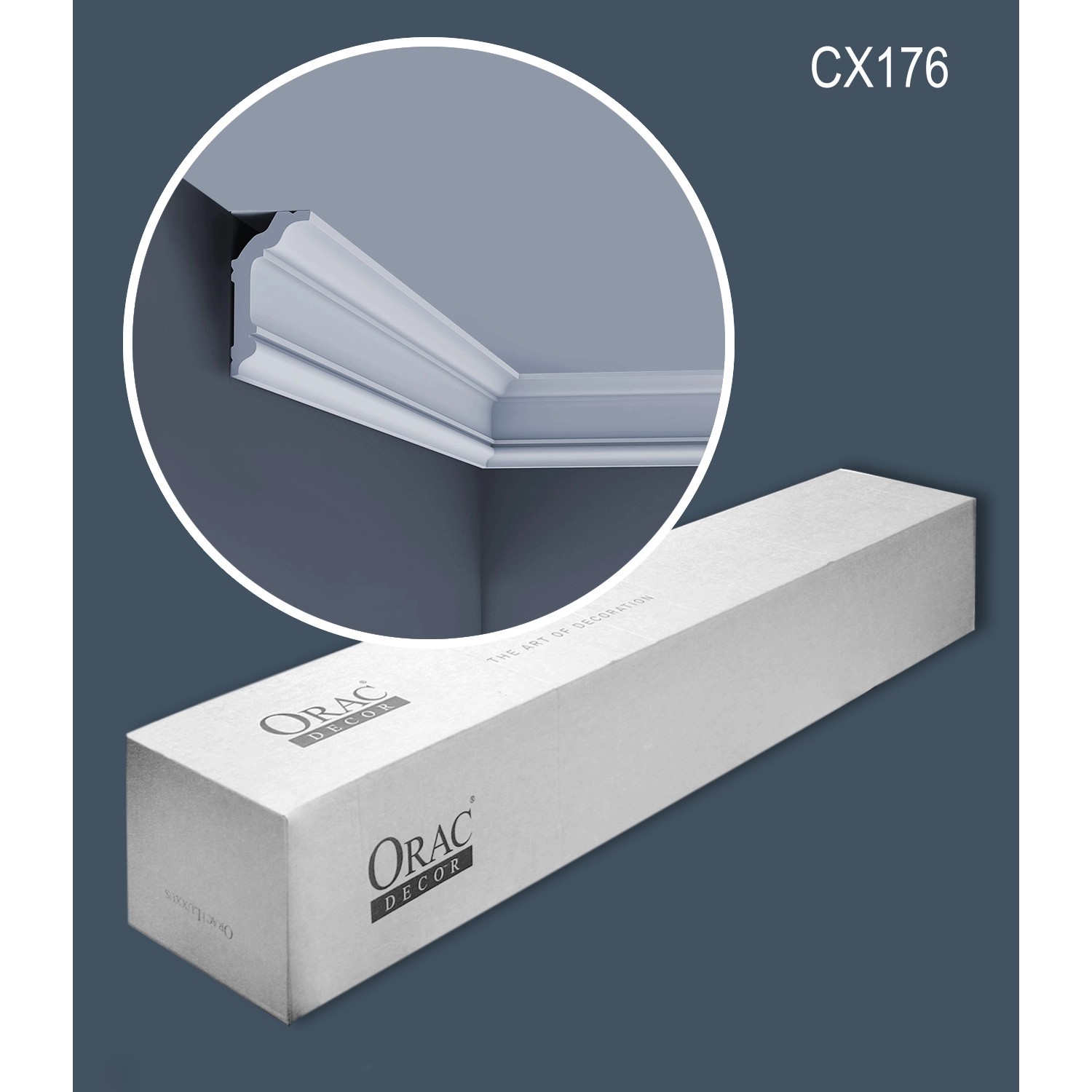 ORAC DECOR CX176-Box Eckleisten Set, 24 Zierleisten (48 m), weiß, für Paneele.