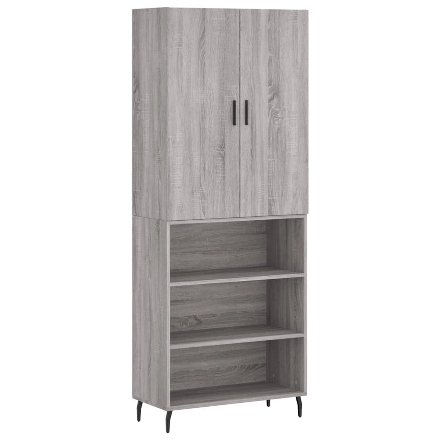 vidaXL Highboard Grau Sonoma 69,5x34x180 cm Holzwerkstoff 3196089 günstig online kaufen
