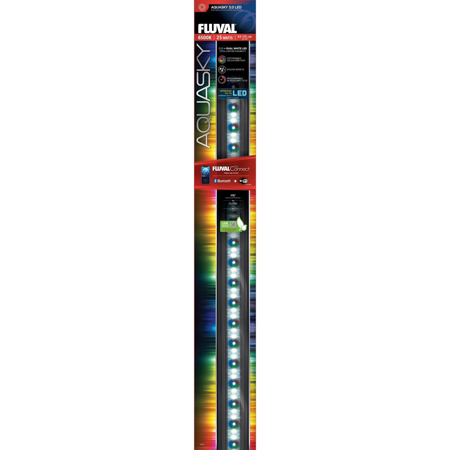 Fluval Strip-LED 3.0-Beleuchtung AquaSky 25 W 2.150,m 83,5 - 114,9 cm 63 LED's