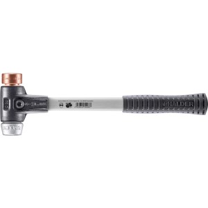 Halder Schonhammer Simplex mit Kupfer- und Weichmetall-Einsatz, Fiberglasstiel, D 30 mm.