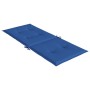 Königsblaue, gesteppte Gartenstuhlauflage für Hochlehner, mit Schnüren. Komfortables Sitzkissen aus Polyester.