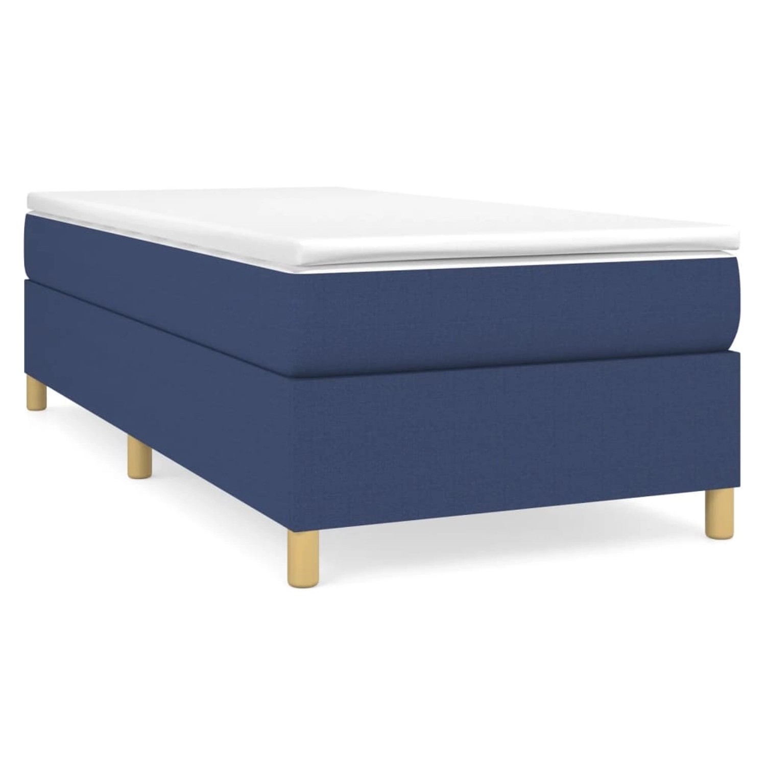 vidaXL Boxspringbett Blau 90x200 cm Stoff1378891 günstig online kaufen
