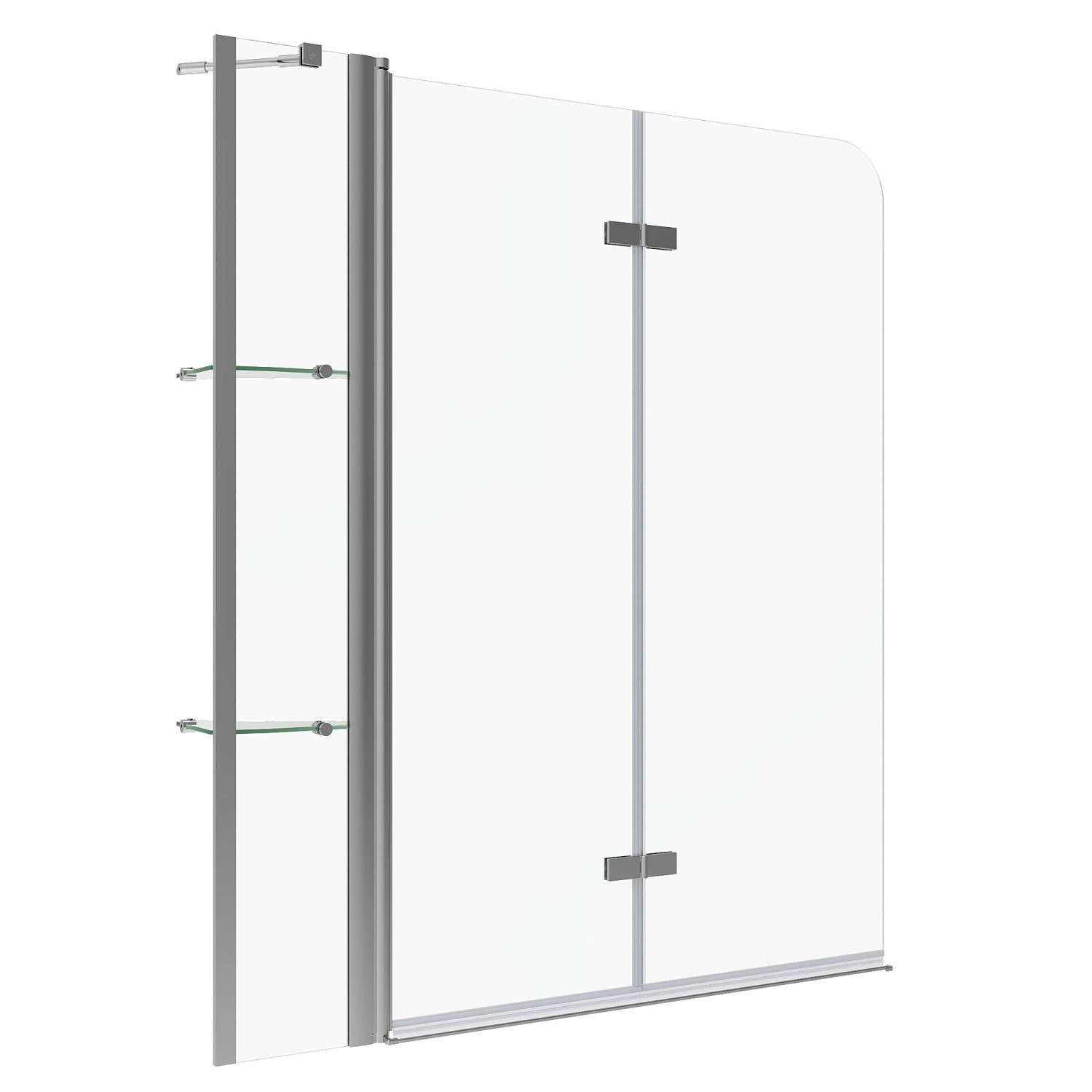 Aquabatos Badewannenfaltwand 130 x 140 cm 3tlg. Badewannenaufsatz Dusche Du günstig online kaufen