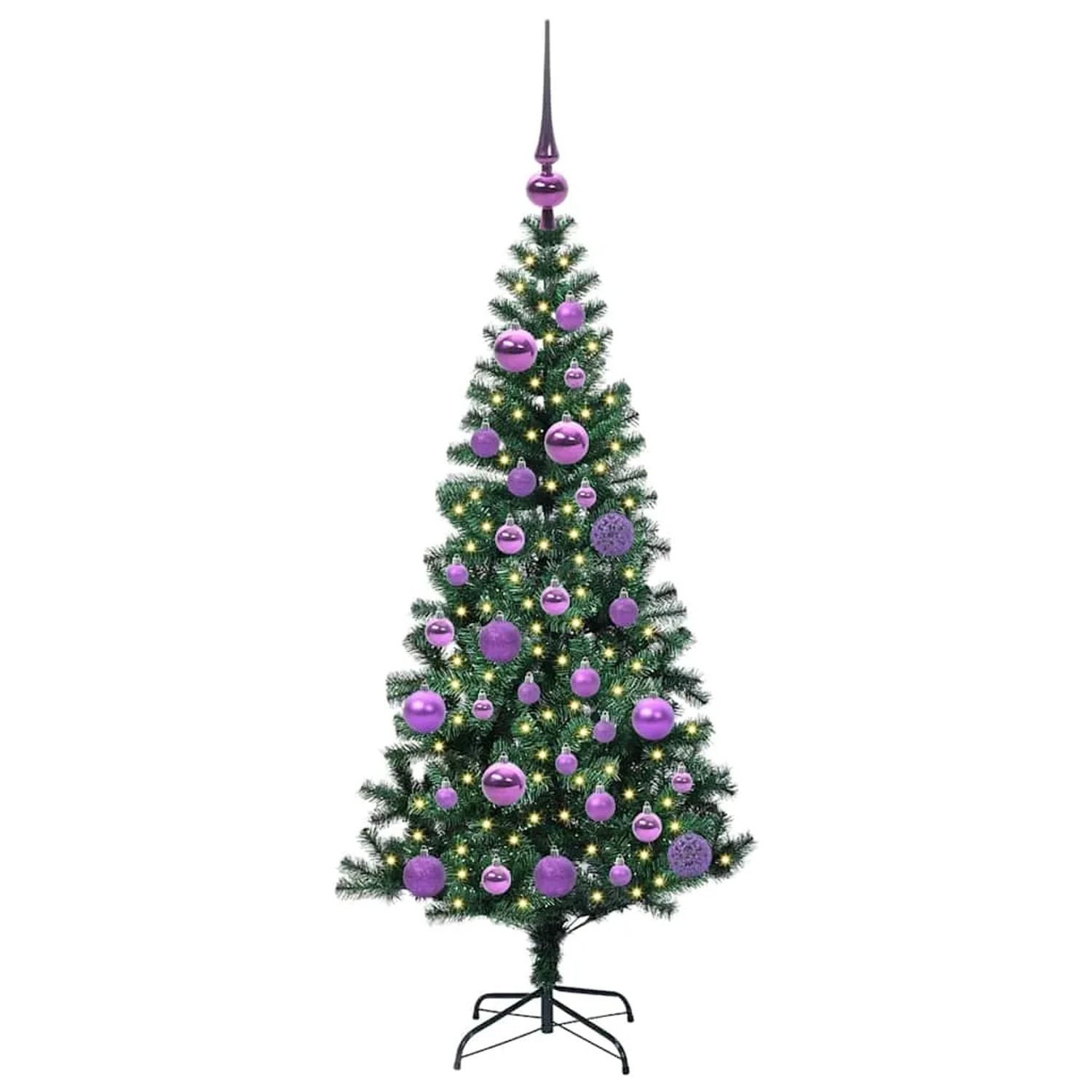vidaXL Künstlicher Vorbeleuchteter Weihnachtsbaum Grün 120 cm 3396742