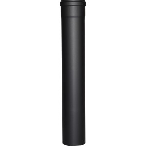 Firefix Rauchrohr, 250 mm x 80 mm, schwarz lackiert für Pelletöfen.