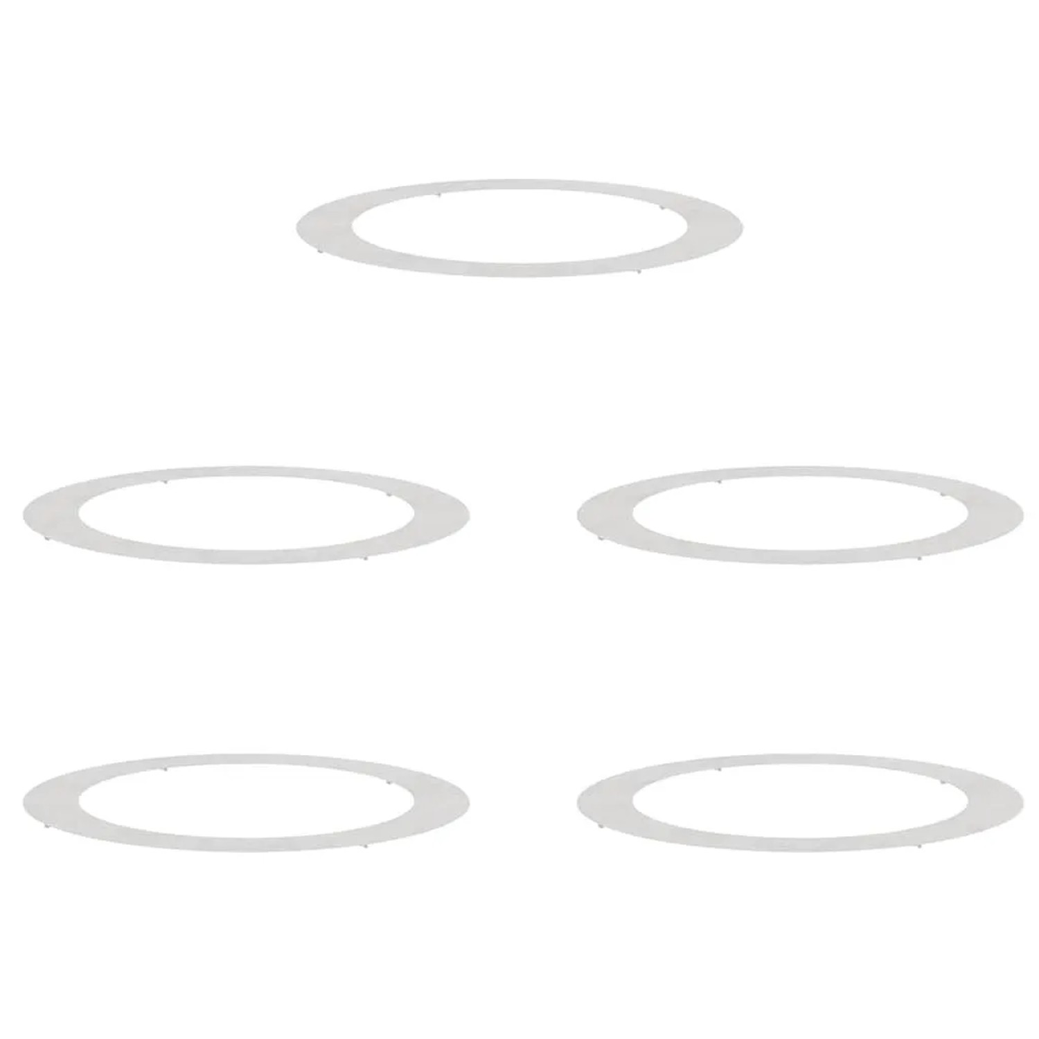 vidaXL Geeignet für Flache Baumringe 5 Stk Silber Ø90/120 cm Edelstahl 873727