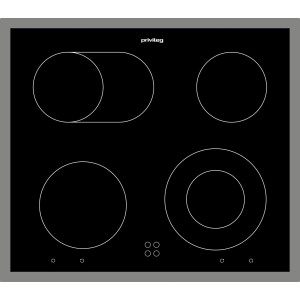 Privileg Glaskeramik-Kochfeld SET PV820 IN mit 4 Kochzonen, davon eine als Bräterzone.