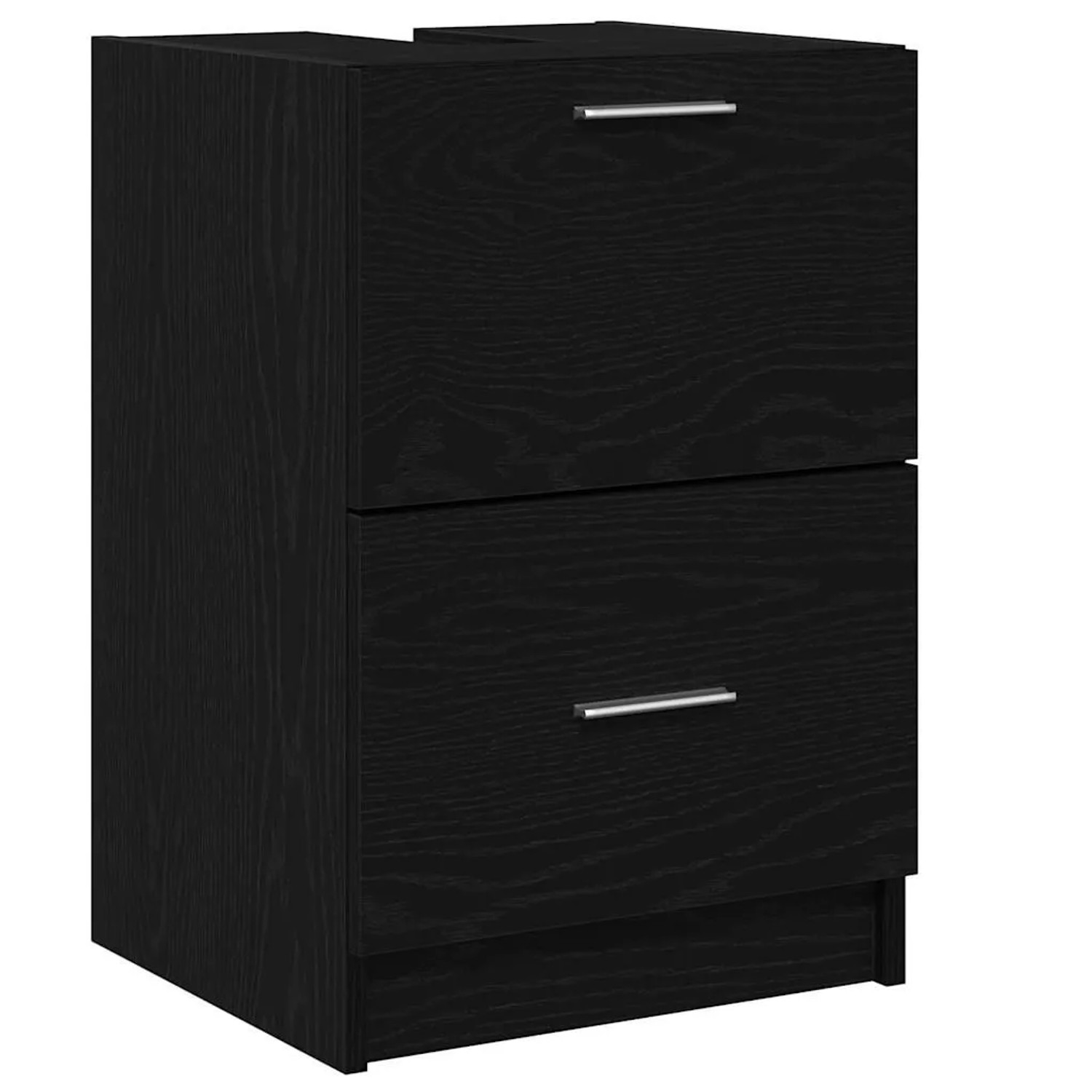 vidaXL Badezimmerschrank mit Tür Schwarz Eichen-Optik 40 x 37 x 59 cm 86881 günstig online kaufen