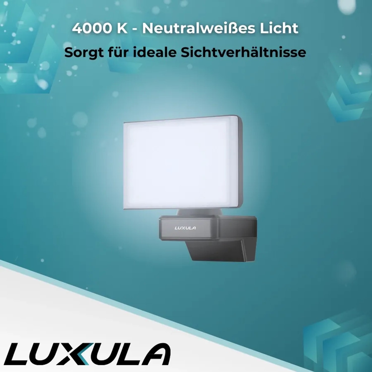 LUXULA LED Strahler 20W, neutralweißes Licht, schwenkbar, IP54 Wandleuchte für Außen.