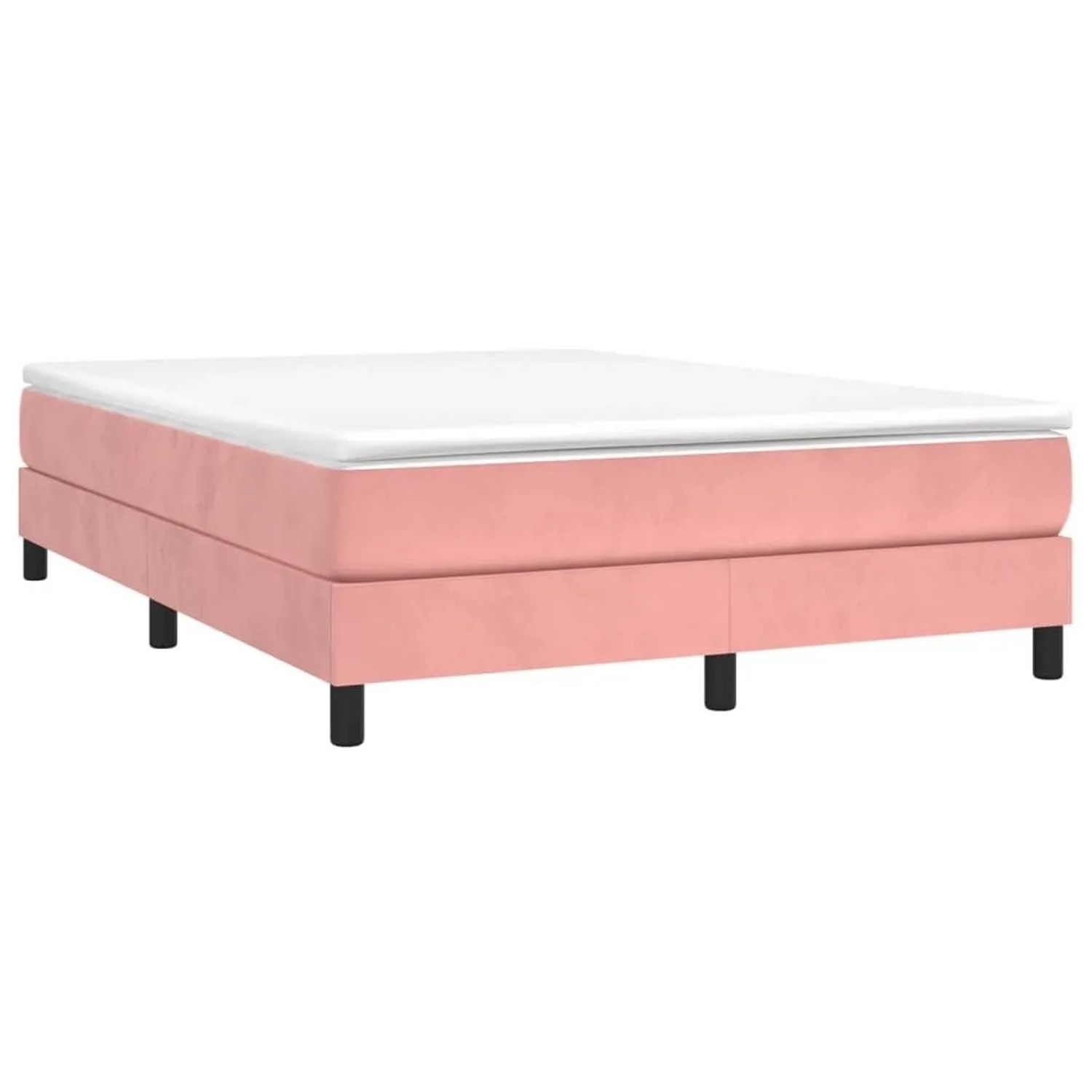 vidaXL Boxspringbett mit Matratze Rosa 140x190 cm Samt 3144332 günstig online kaufen