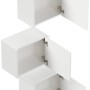Posseik Badschrank-Set Limes, 3 weiße Hängeschränke mit hochglänzender Oberfläche und variabler Montage.