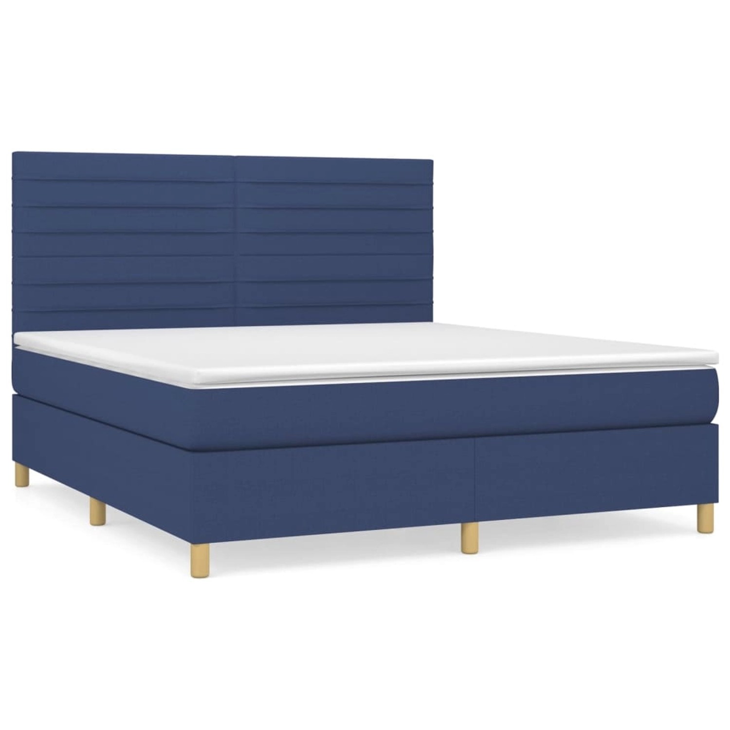 vidaXL Boxspringbett mit Matratze Blau 160x200 cm Stoff1379008 günstig online kaufen