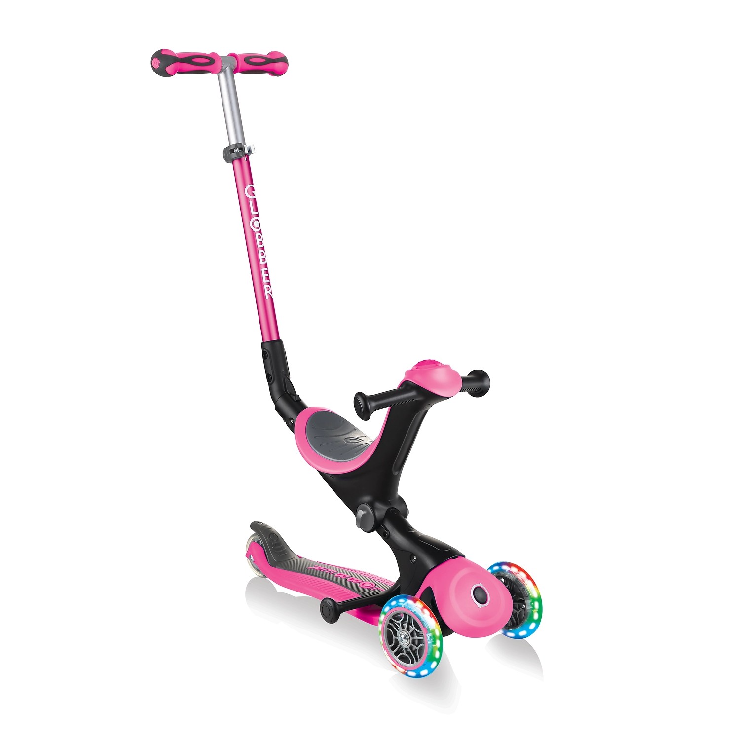 Globber Go-Up Deluxe Lights 3 in 1 Dreirad 120/80 mm ABEC 5 3-Rädrig Höhenv günstig online kaufen