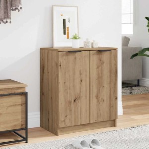 vidaXL Schuhschrank Artisan-Eiche, Holzwerkstoff, 59x35x70 cm. Schuhaufbewahrung für den Flur.