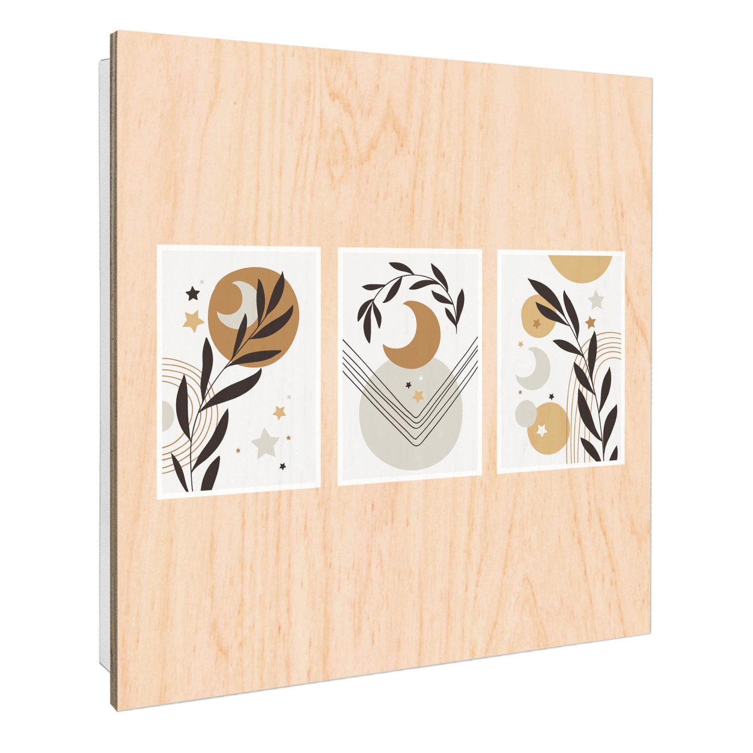 Banjado Großer Schlüsselbox Holz 30x30cm Weiß Scharnier Rechts 50 Haken Sch günstig online kaufen