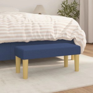 Blaue vidaXL Sitzbank (70x30x30 cm) aus Stoff, passend zur Garderobe oder als Bettbank.