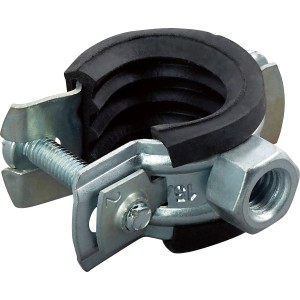 Schallschutzrohrschelle, 15-19 mm, verzinkt mit Gummieinlage, 10er-Set zur Rohrbefestigung.