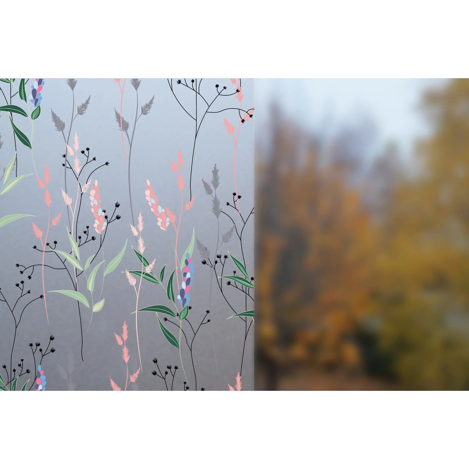 Venilia Sichtschutzfolie Fenster statisch Blumen bunt 45 cm x 15 m kaufen bei OBI