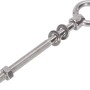Edelstahl Augbolzen M6 x 60 mm mit Mutter und Unterlegscheiben für Seilbefestigung.