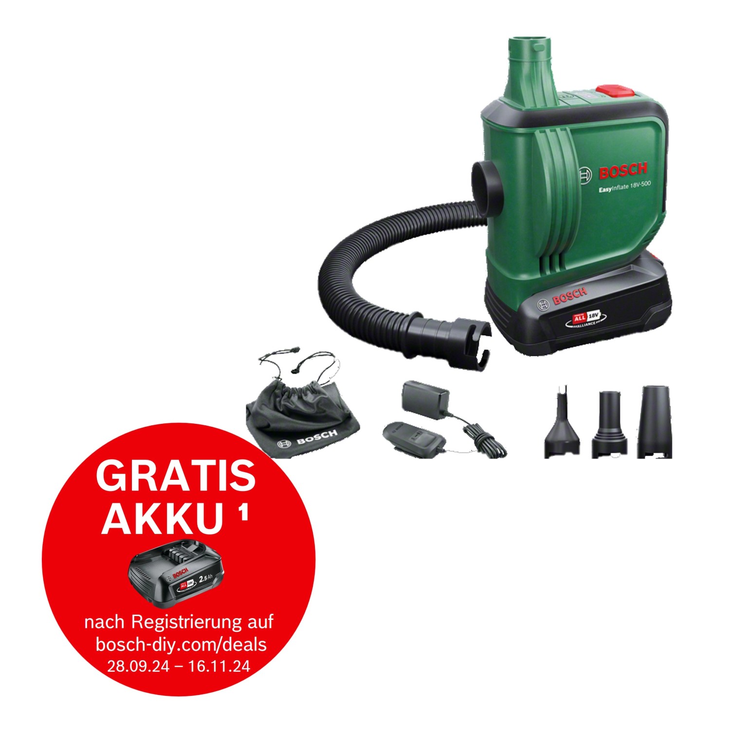 Bosch Akku-Volumenpumpe EasyInflate 18V-500