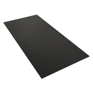 Mattschwarze AICA Duschrückwand aus Aluverbund, 100x210cm, ideal als Fliesenersatz.