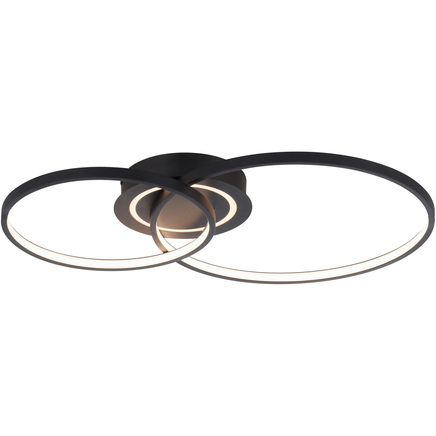 Just Light. LED-Deckenleuchte Asmina 69 cm x 55 cm Schwarz