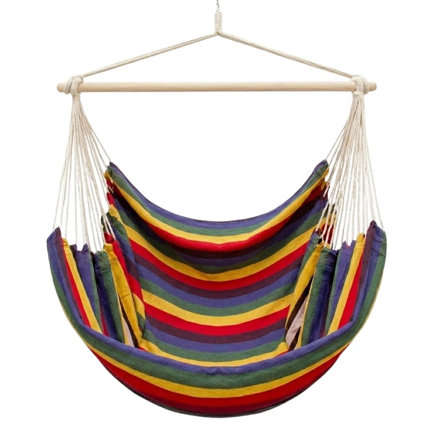 AMANKA Hängesessel bis 150 kg Belastbar 185 x 130 cm Regenbogenfarben