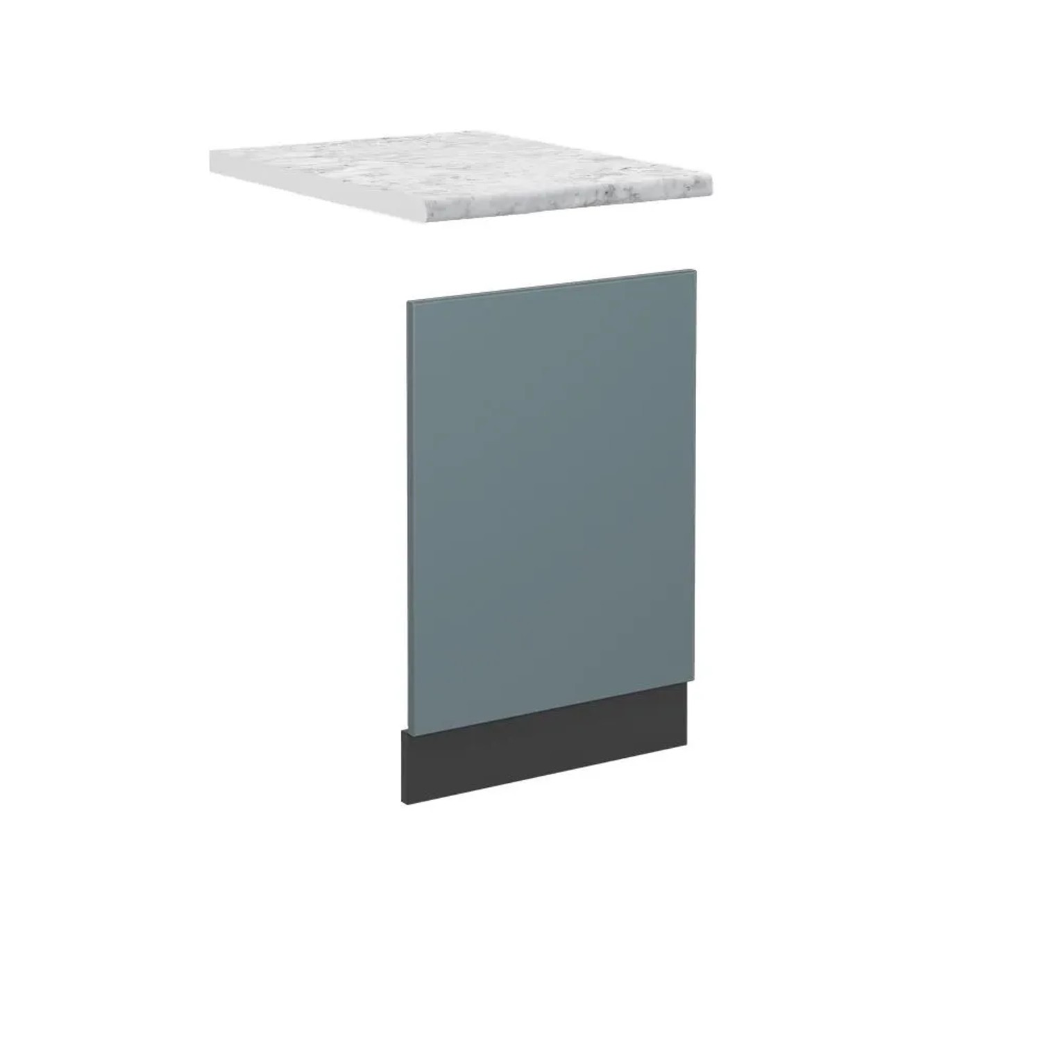 Vicco Frontblende R-Line Geschirrspüler Fronttür Blau-Grau Anthrazit AP Marmor