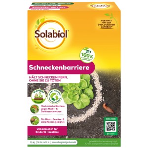 Solabiol Schneckenbarriere 1,5kg: Tongranulat schützt Gemüse und Zierpflanzen vor Schnecken im Garten.