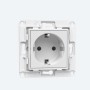 Weiße Shelly Wandsteckdose Switch2 für Hausautomation.