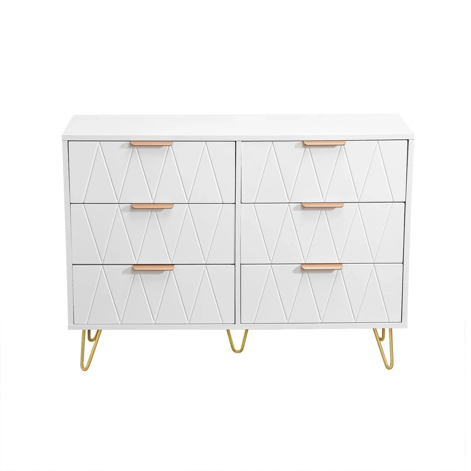 PXloue Schubladenschrank mit 6 Schubladen–Kommode für Wohnzimmer und Schlaf günstig online kaufen