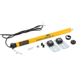 Schellenberg Funk-Rolladenmotor Mini Premium 10 Nm mit Zubehör für Rollladenantriebe.