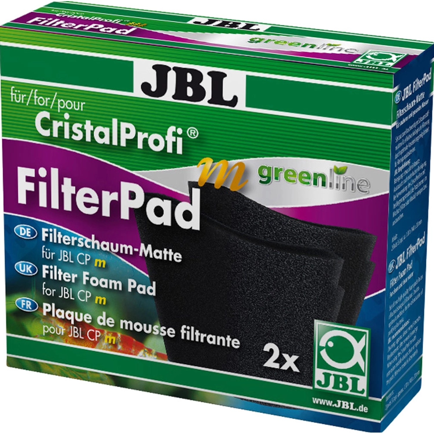 JBL CristalProfi m FilterPad 2er-Pack: Filterschwämme für sauberes Aquariumwasser.