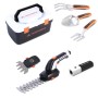 Yard Force Vita Tool Box HX V05S: Gartenhandwerkzeug-Set mit Akku-Grasschere, Schaufel, Grubber und Grabegabel.