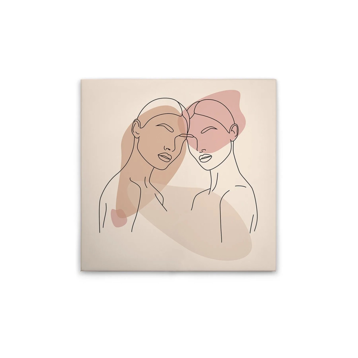 Tadessi Leinwandbild - M1-No.51578 - Silhouetten Oneliner - 30 x 30 cm - Quadratisch