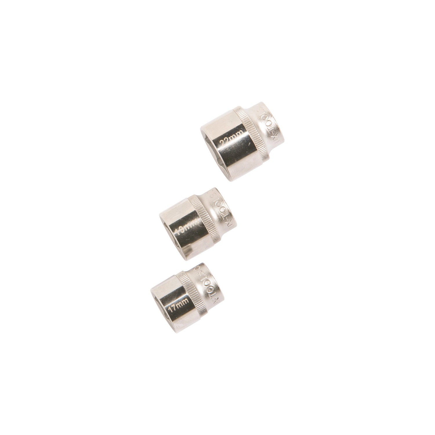 LUX Steckschlüssel Set 3-teilig 17 mm 19 mm 22 mm Comfort