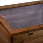 Dunkelbrauner Dobar Frühbeet-Aufsatz aus FSC®-Holz für Hochbeet.