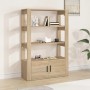 vidaXL Sideboard Sonoma-Eiche 80x30x119,5 cm Holzwerkstoff 819471_2