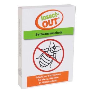 Insect Out Bettwanzenschutz, 4 Plättchen. Schutz vor Bettwanzen bis zu 3 Wochen.